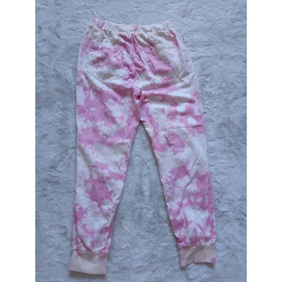 NWT Sundry Womens Tie Dye Jogger Pant Small Size 1 Pink Pockets High Rise $189 - Picture 6 of 10